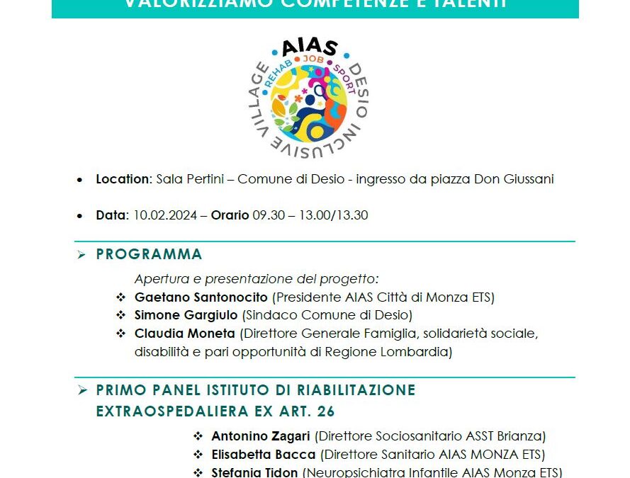 Convegno “Valorizziamo competenze e talenti”