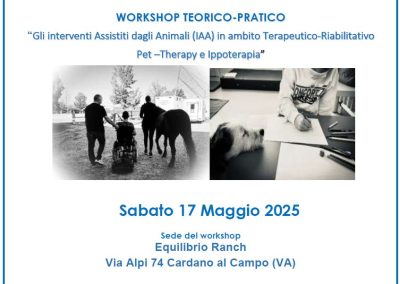 Workshop Teorico-Pratico di Pet Therapy e Ippoterapia
